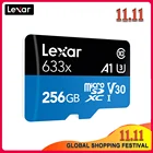 Карта памяти Micro SD Lexar, 128 ГБ, 32 ГБ, 256 ГБ, высокая скорость до 95 мс, 64 ГБ, класс 10 633x, TF-карта памяти