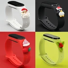 Ремешок силиконовый для Mi Band 6 5 4 3, Воздухопроницаемый браслет для смарт-фитнеса Xiaomi Band 6 5 4 3, рождественский подарок