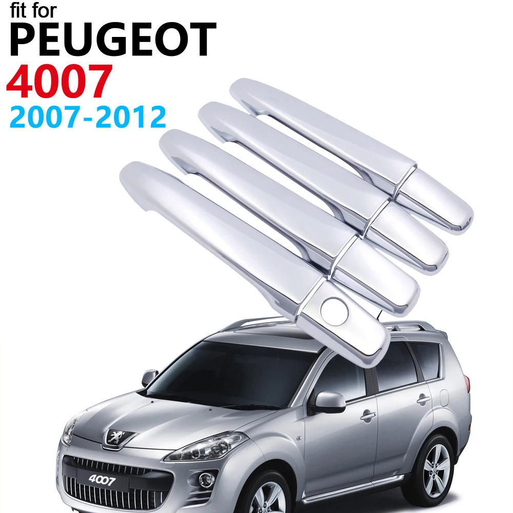 Роскошный хромированный комплект отделки наружной крышки ручки для Peugeot 4007