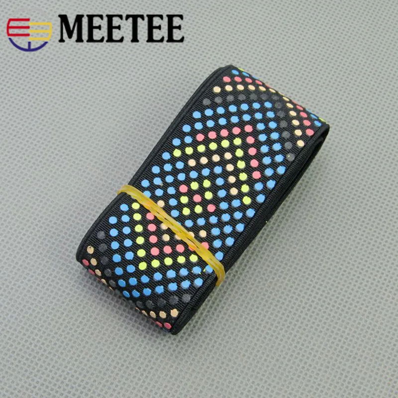 Meetee 2Meters 4cm Non-slip Glue Elastic Band Silicone Spring Webbing DIY Clothing Decor Rubber Sewing Accessories EB033 | Дом и сад