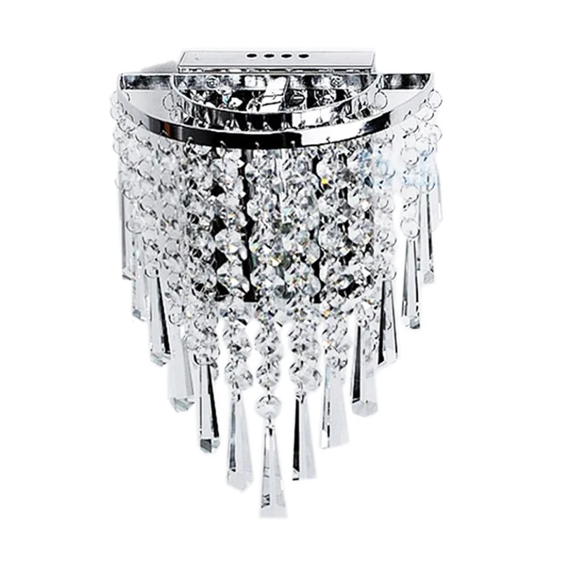 

Modern Crystal Wall Lamp Chrome Sconce Refinement Wall Light for Living Room Bathroom Home Indoor Lighting Decoration