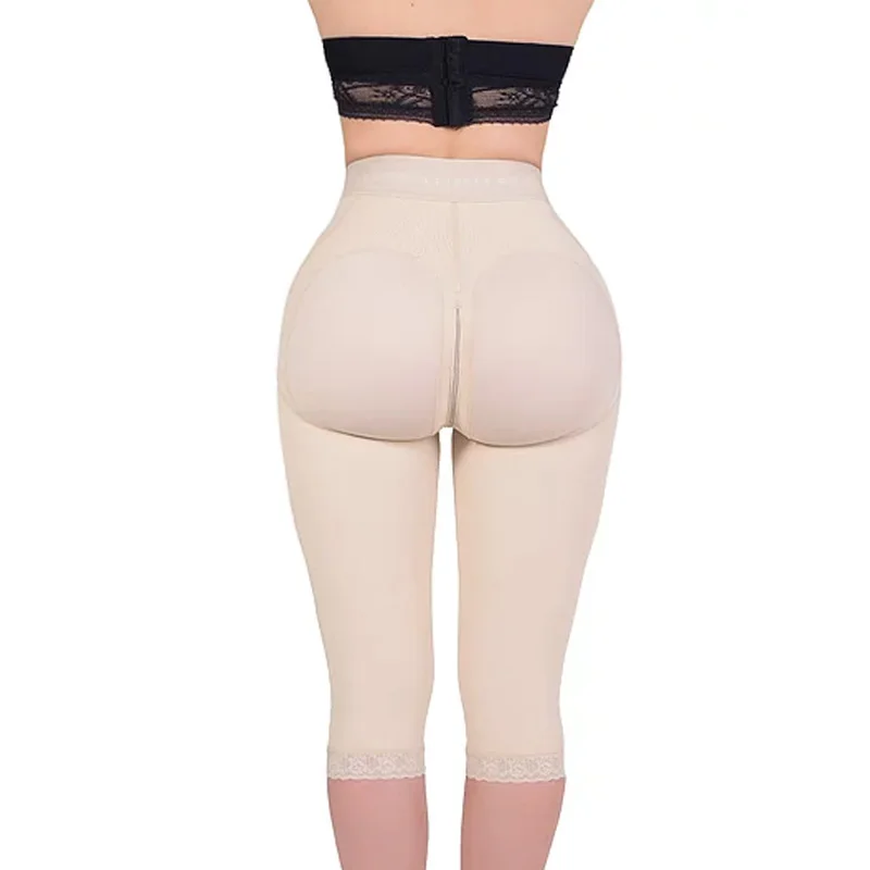 High Waisted Adjustable Front Closure 3 Hook-eye Panty Short powerne Button skims fajas colombianas post surgery compression BBL