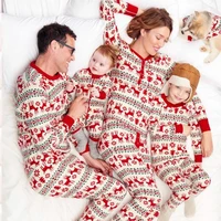 hot sale family christmas pajamas 2020 mom and son matching clothes 2 piece cartoon casual fall winter homewear sleepwear sets