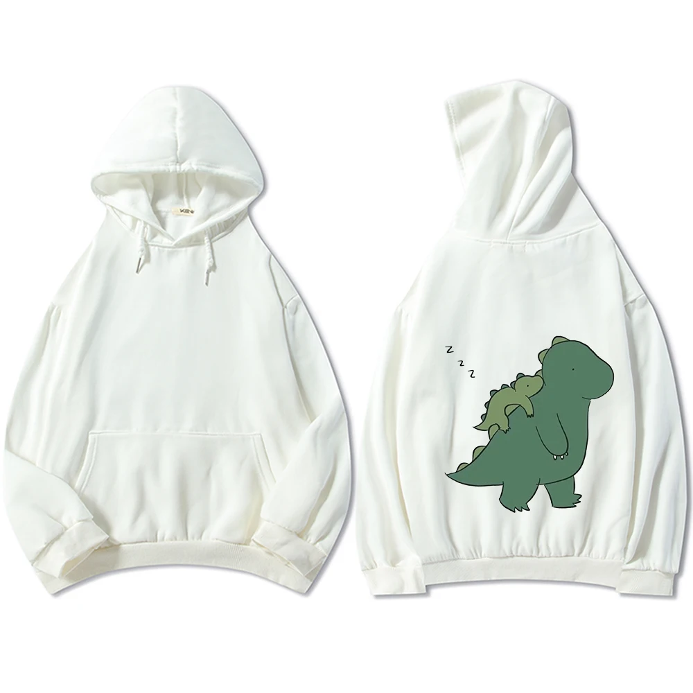 

Осенняя Harajuku в стиле Кей-поп для женщин Ретро толстовки с длинными рукавами с изображением динозавра футболка модные повседневные спортивн...