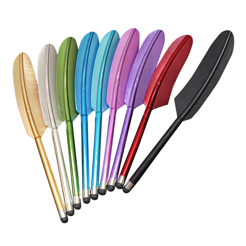 

10 x Colorful Feather Handle Portable Stylus/Stylus Touch Pen Multi-function Earphone Jack Dustproof Plug Protection Cap Headset
