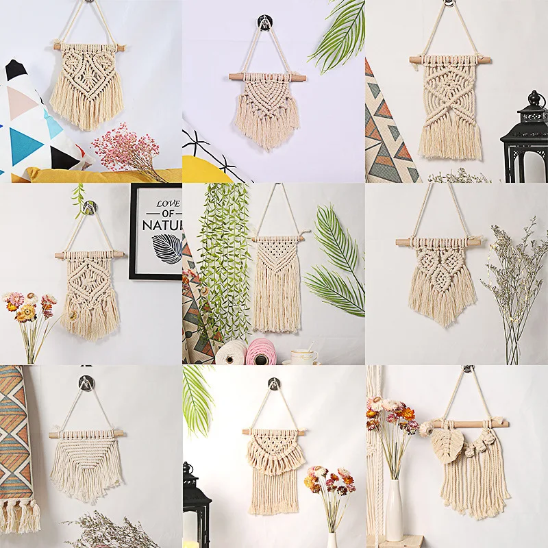 

Factory direct creative hand-woven tapestry small cute bedside wall decoration mural