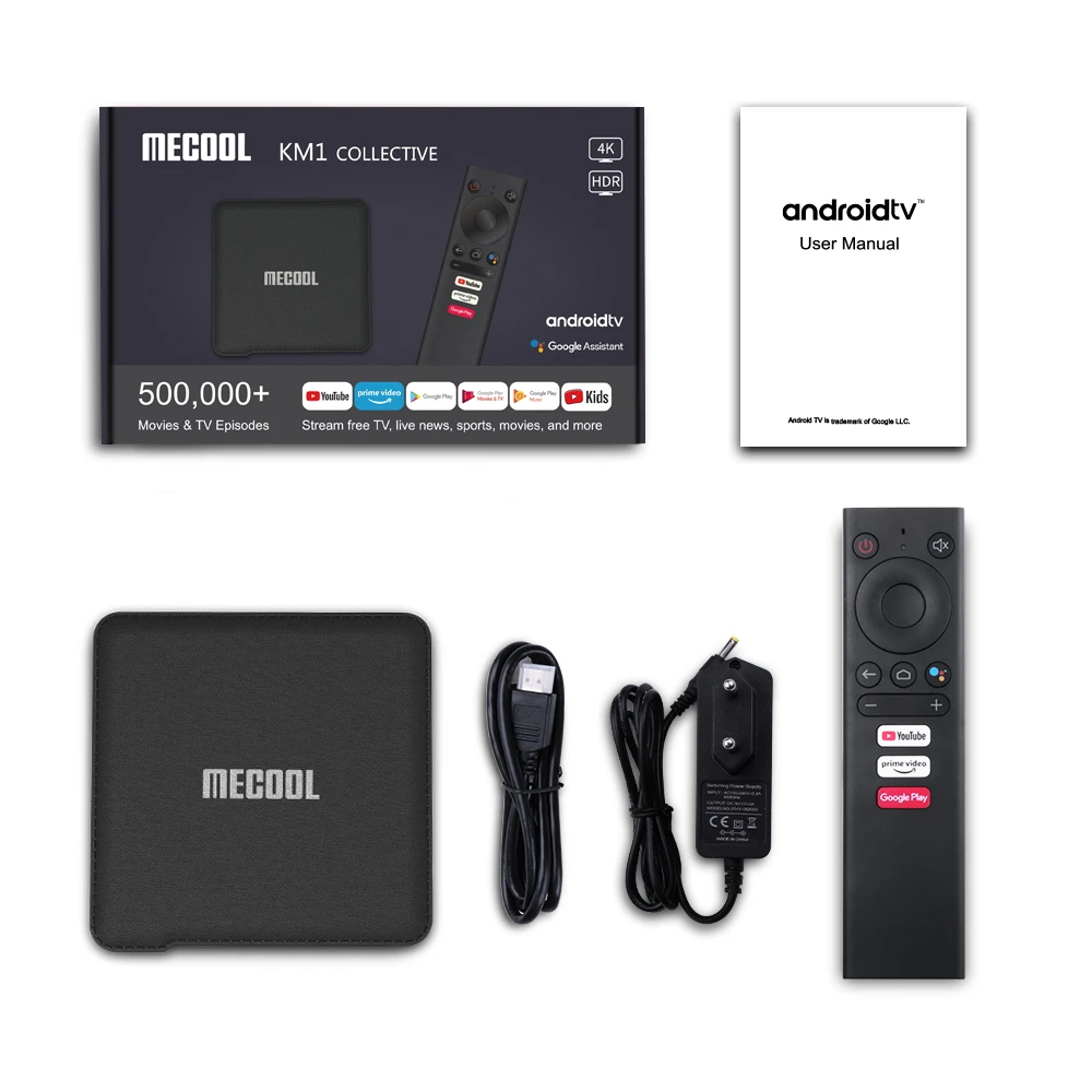 Приставка Смарт-ТВ Mecool KM1 Android 9 0 Amlogic S905X3 4 + 64 ГБ 4K 2 ГГц | Электроника