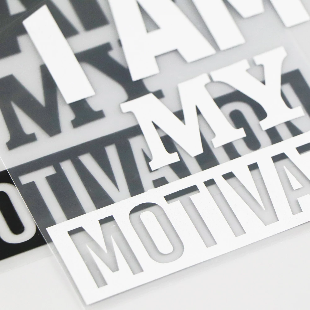 

YJZT 12.7X15CM I AM MY MOTIVATION Car Sticker Personality Cartoon Word Vinyl Decal Black/Silver 4C-0056