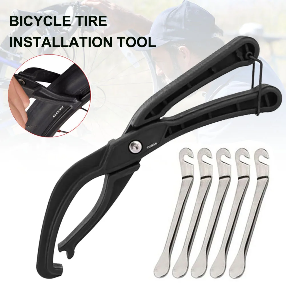 

Bike Tire Tools Portable Tire Remover Clamp Lightweight Bike Tire Removal Tool Tire Lever for Tire Width Under 45mm Cycling Tool