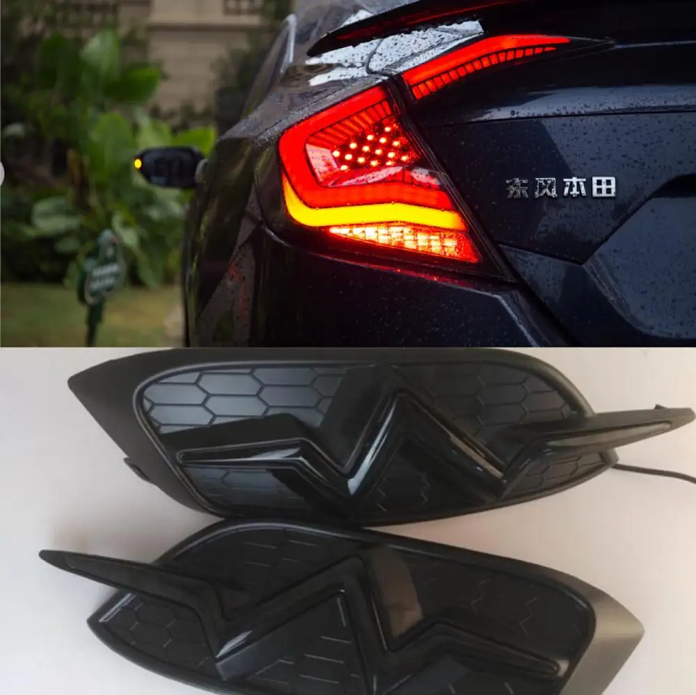 Для Honda Civic задний фонарь дизайн 1 Год Гарантии Заводская Прямая тормоза+ поворот+ сканирование для Civic задние фары