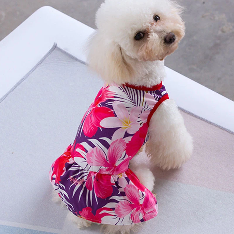 

Cute Flower Pet Dress For Dogs Cats Cozy Summer Puppy Skirt Pet Dress Sundress Princess Party Small Dog Skirt Outfit