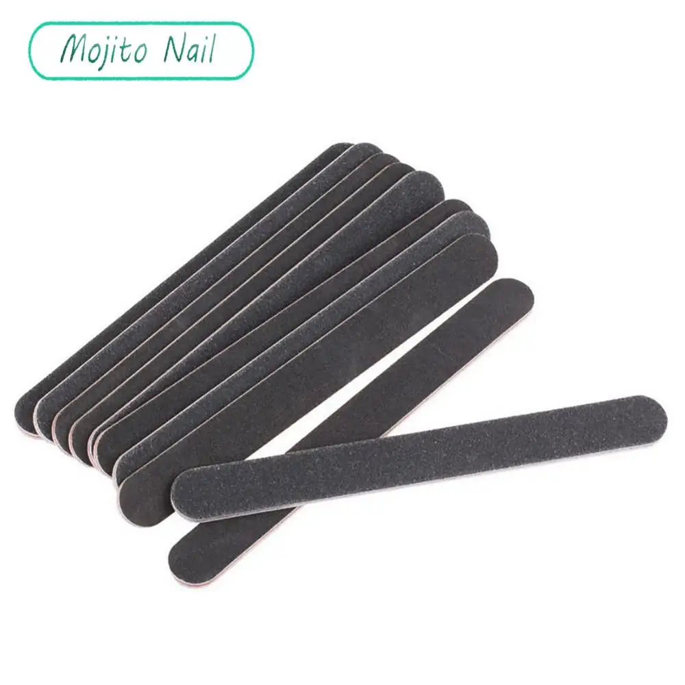 10 шт. Nailfile Профессиональный буфер для ногтей черная наждачная бумага сильный