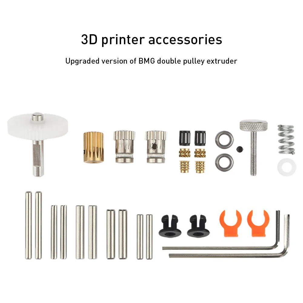 

Комплект шестерен для 3D-принтера Ender-3 CR10 CR-10S, комплект экструдера с двойным шкивом, высокопроизводительные детали для 3D-принтера, аксессуар...