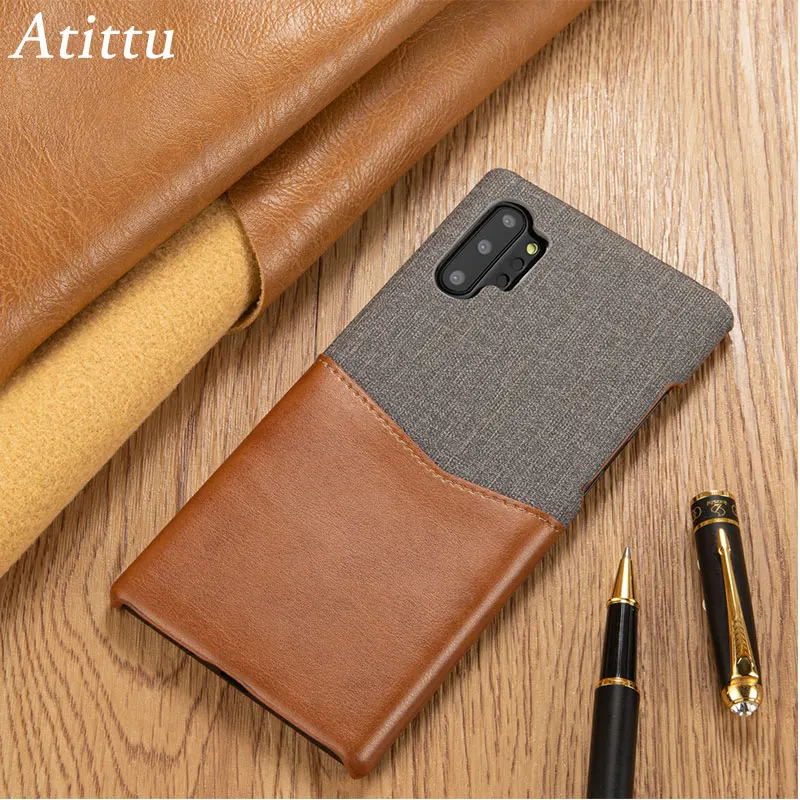 Чехол для телефона Samsung Galaxy Note 10 Plus чехол из искусственной кожи Классический