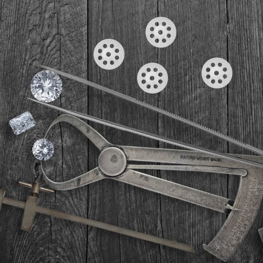 

12Pcs Diamond Cutting Wheels Cut Off Discs Cutting Mandrels Tools (Silver)