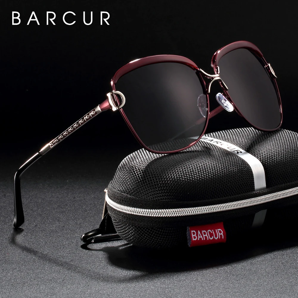 Очки солнцезащитные BARCUR женские в белой оправе модные Поляризационные солнечные
