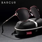 Женские солнцезащитные очки BARCUR в белой оправе с градиентными поляризационными линзами, UV400