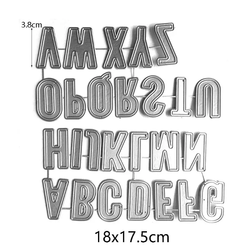 

Alphabet Letter Metal Cutting Dies Stencil Scrapbooking DIY Album Stamp Paper Card Embossing Decor Craft
