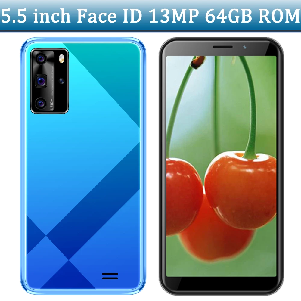 

Mobile Phones 9s Front/Back Camera 5MP+13MP MTK Quad Core 4G RAM 64G ROM Wifi Smartphones Face ID 5.5" Unlocked Global Version