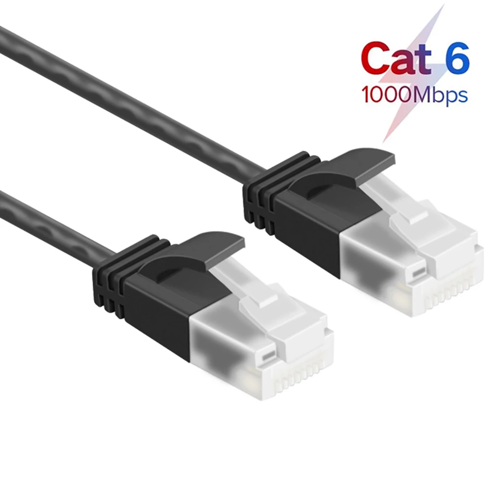 

Ultra Slim Cat6 Ethernet Cable RJ45 Lan Cable UTP Network Cable for Cat6 Compatible Patch Cord for Modem Router Cable 90 Degree