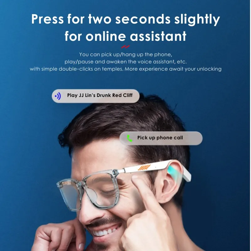 Online Kacamata Bluetooth Pintar Headset Audio Kacamata Hitam Terpolarisasi Konduksi Tulang Dengan Estévicocom Microfon Sem Fio Fone Ouvido