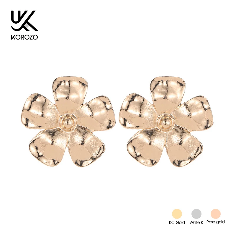 Богемные винтажные цветочные серьги для женщин золотистый Серебристый с розой