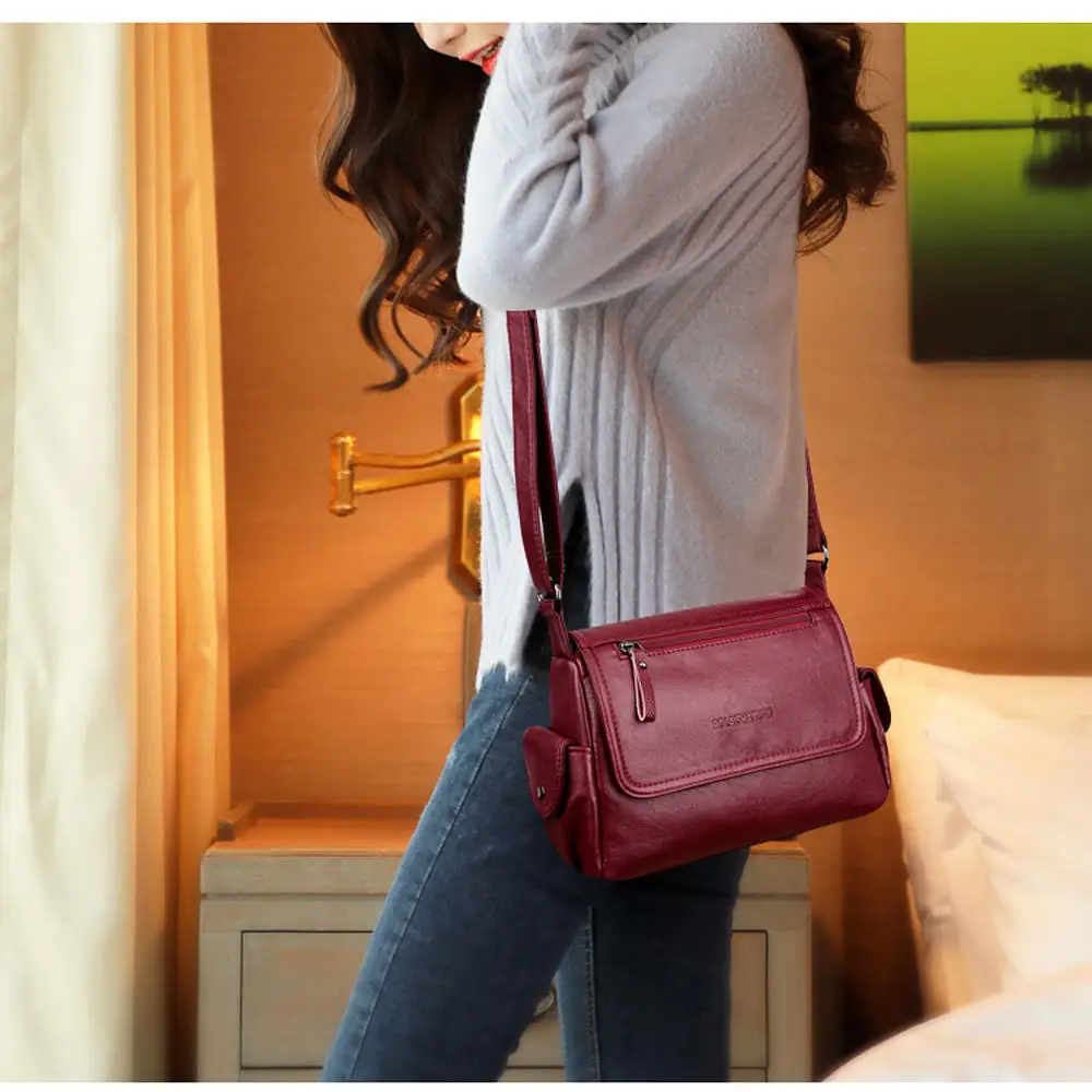 Bolish повседневная женская сумка через плечо из мягкой искусственной кожи