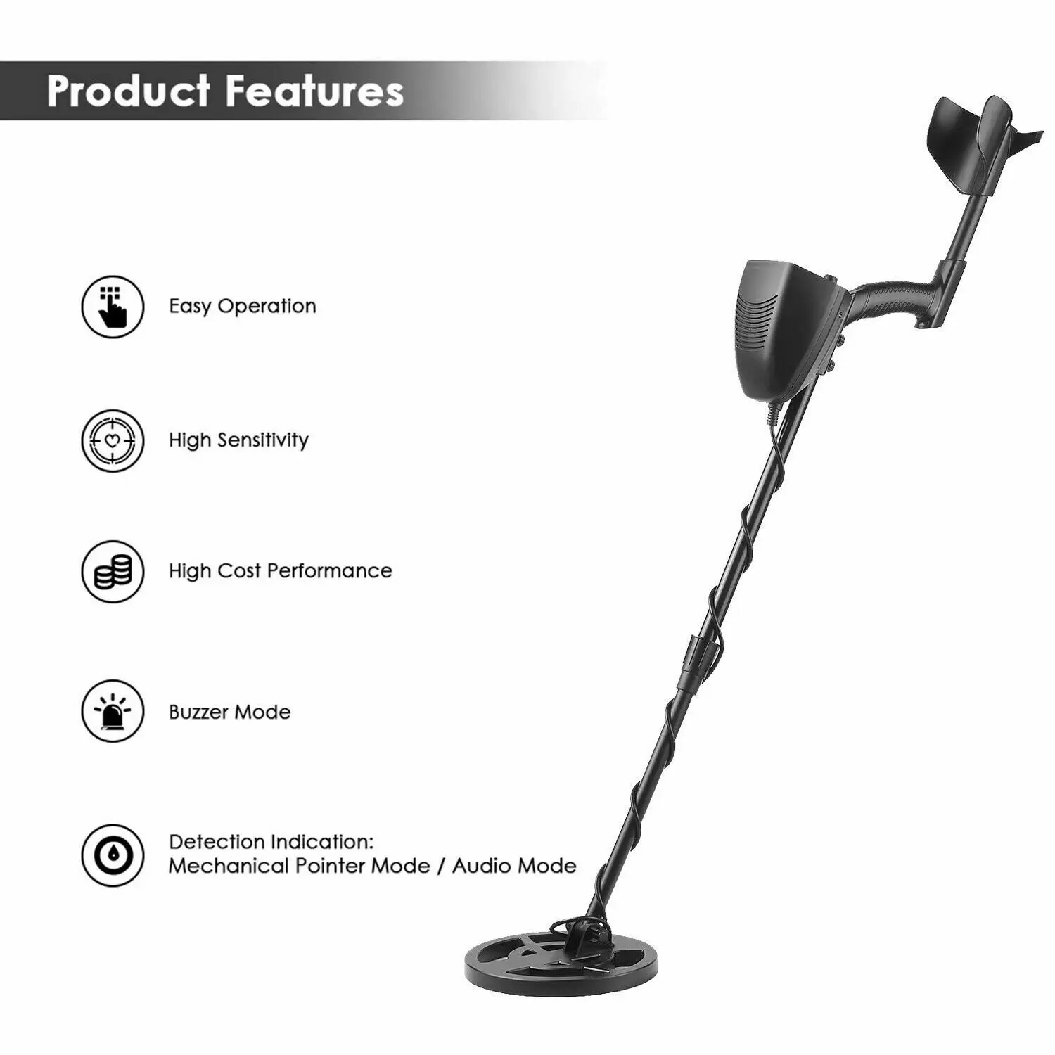 

Underground Metal Detector GTX-5030 Deep Sensitive Search Gold Digger Hunter gold finder machine & bag shovel headset bundle