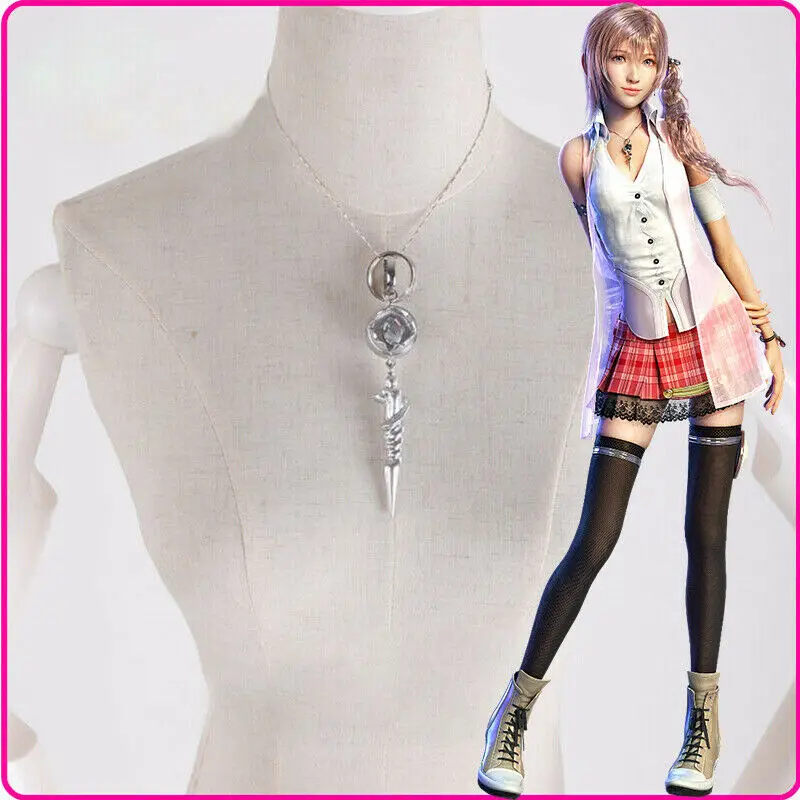 

Final Fantasy XIII FF13 SERAH FARRON Engagement Necklace Pendant Couple Lovers Jewelry Gifts Resin Necklace Cosplay Props