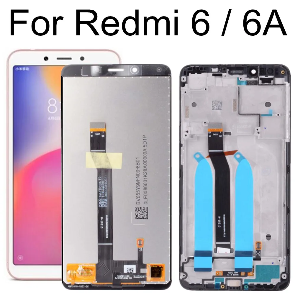 

ЖК-дисплей 5,45 дюйма для Xiaomi Redmi 6A, ЖК-дисплей с сенсорным экраном в сборе, Сменные аксессуары для Xiaomi Redmi 6, ЖК-дисплей