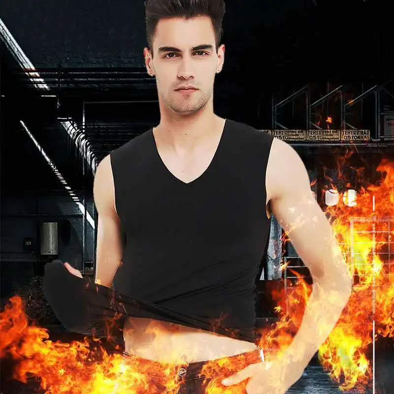 Теплый жилет для мужчин удобный бархатный сохраняющий тепло нижнее белье