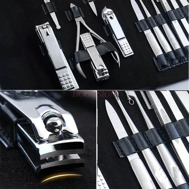 

nail pliers Household stainless steel 15 nail clipper set Personal cleaning nail tool pliers / cut pedicure knife set