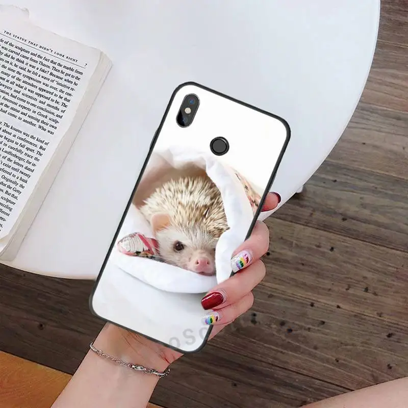 

Hedgehog cute animal Phone Case For Xiaomi Redmi note 7 8 9 t max3 s 10 pro lite Luxury brand shell funda coque