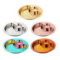 new stainless steel jiaozi plate with seasoning grid fried chicken plate drain dinner plate jiaozi plate