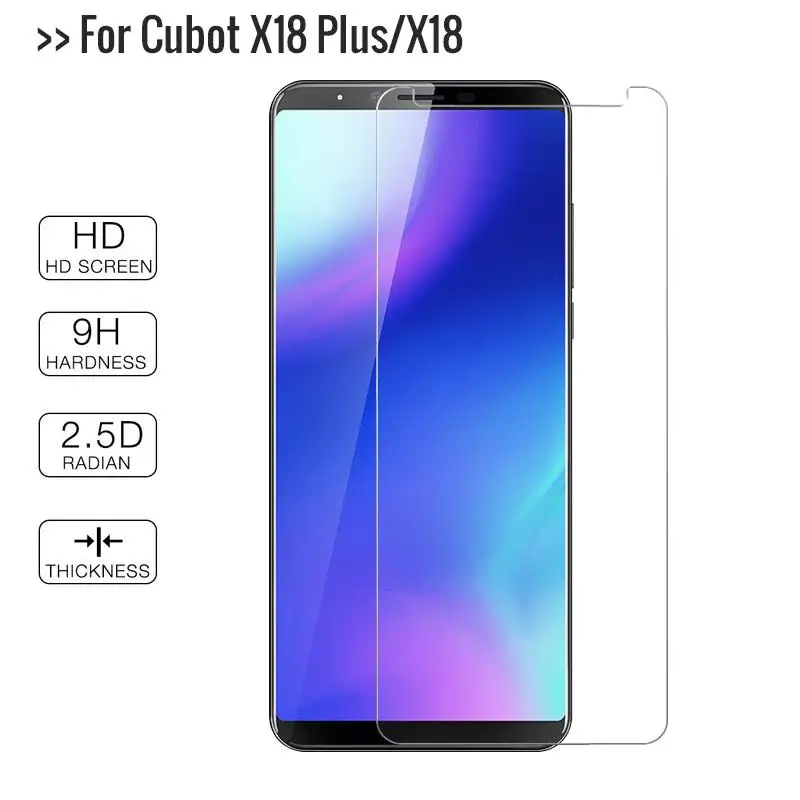 Закаленное стекло для Cubot x18 Plus, Защитное стекло для Cubot x18 18X x18plus x19, защитная стеклянная пленка