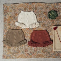 enkelibb bp toddler girl winter bloomers with ruffle super cute baby girls bottoms for autumn brand designer kids shorts knit