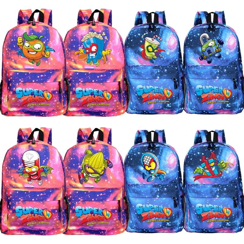 

Рюкзак Super Zings для студентов, школьный ранец для мужчин и женщин, дорожный ранец для ноутбука, сумки для подростков, аниме, рюкзак для косплея,...