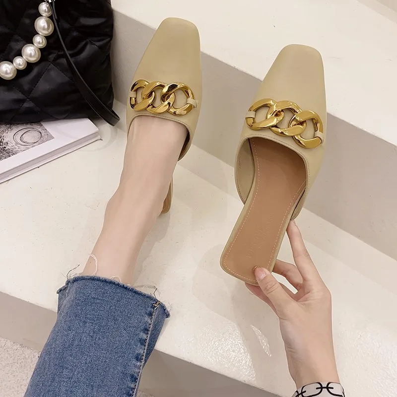 

Босоножки женские на низком каблуке, модные шлепанцы, удобные сандалии для отдыха на открытом воздухе, лето 2021