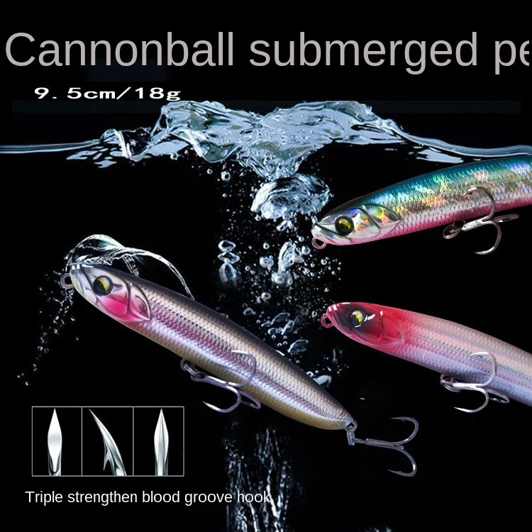 

Submersible pencil 18g lure bait super long shot freshwater perch, mandarin fish, red tail, sea fishing, black head