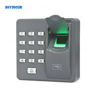 DIYSECUR Biometric Fingerprint Access Control Machine Digital Electric RFID Reader Code Password Keypad System for Door Lock