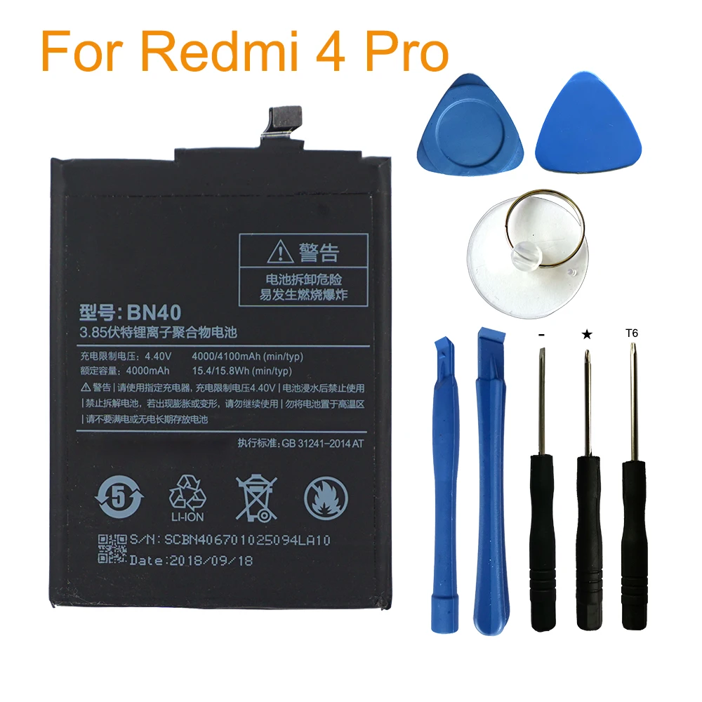 

OHD оригинальный аккумулятор BN40 для Xiaomi Redmi 4, 4Pro, 3, 3S, 3X, 4X, 5, 5 Plus, сменный литий-ионный аккумулятор, бесплатные инструменты, 5 шт.