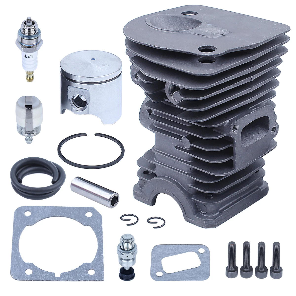 

40mm Cylinder Piston Kit For Husqvarna 340 345 Chainsaw Replace 503870276 w Decompression Valve Gaskets Fuel Filter бензопила