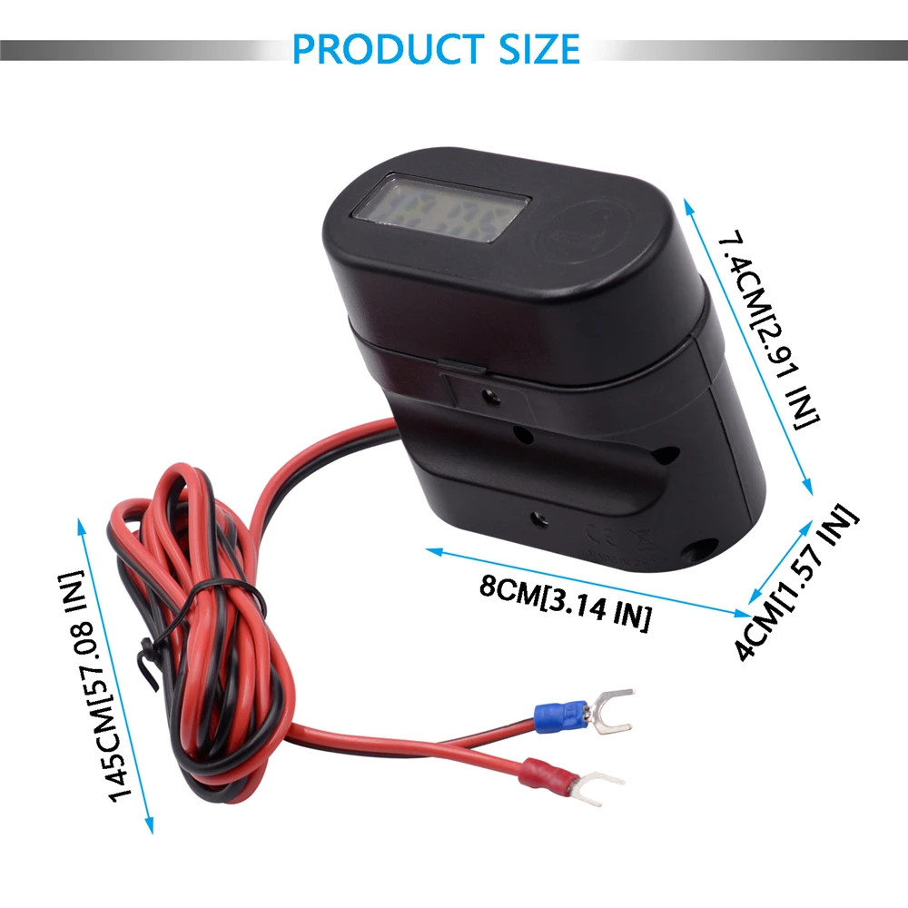 

Waterproof Motorcycle USB Charger with Voltmeter Clock and Cigarette Lighter Function