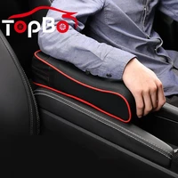 car styling auto center console cushion pillow cover protector pad arm rest seat storage box mat leather car central armrest pad