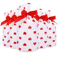drawstring candy bag gift treat cookies wrapping bags supply 50pcs for new year wrap gifts party christmas supplies bags