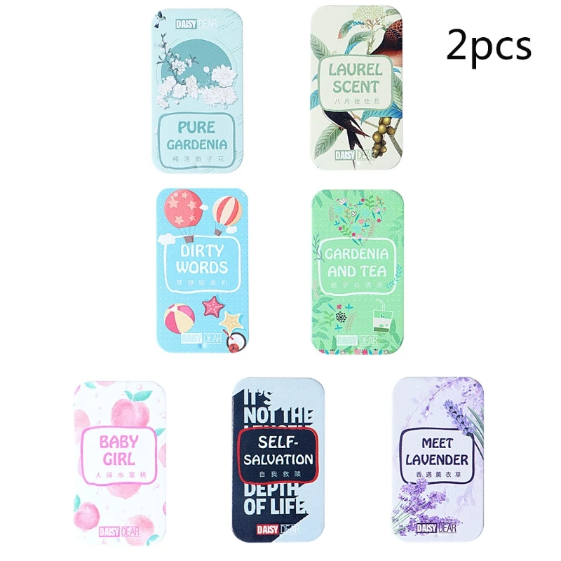 

2 Box 10g Portable Case Solid Perfume Fragrances Balm Pocket Size Mild Long Lasting Aroma Deodorant Body Antiperspirant