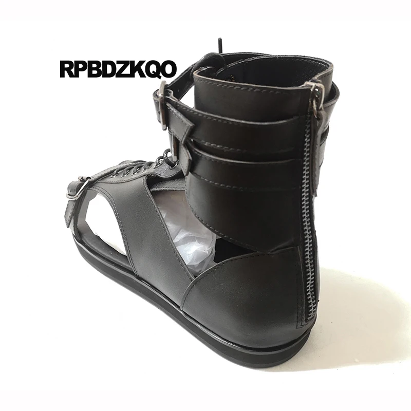 сандалии плоские лето Настоящая кожа повседневная ботинки открытый носок