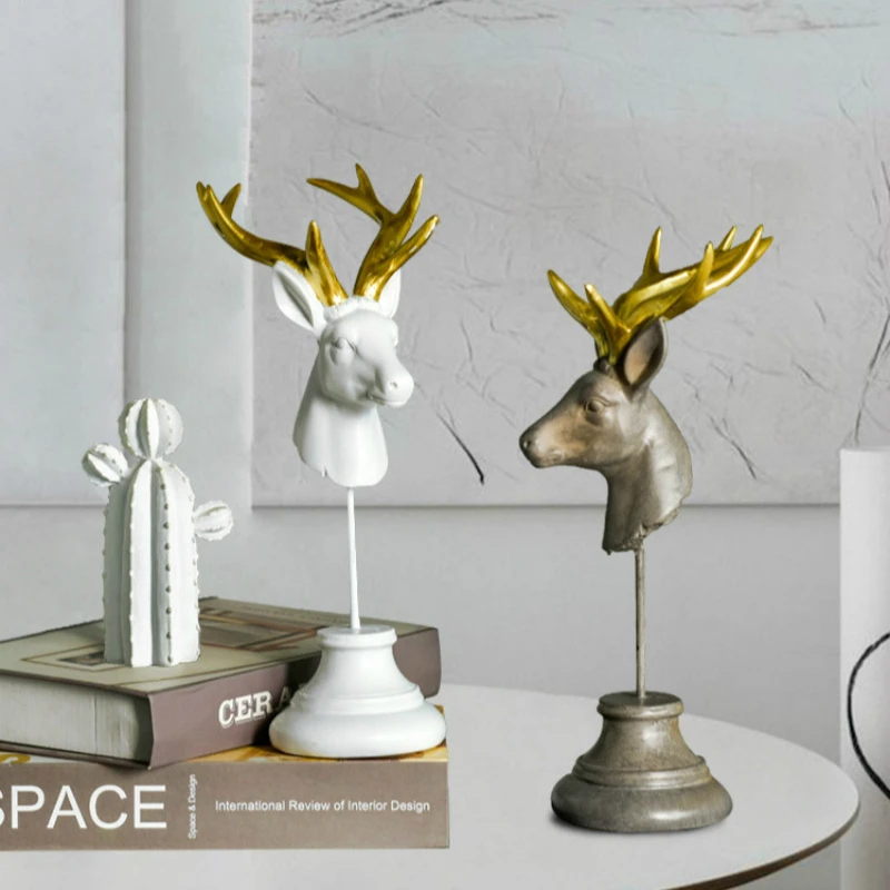 Винтажная Подставка для хранения украшений с головой оленя украшение дома