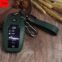 high quality leather lcd screen car smart key case cover for bmw 7 series 730 5 series 530le seven series x3 x5 x6 x7