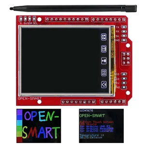 Сенсорный экран LM75, с ручкой и датчиком температуры для Arduino, 2,2 дюйма TFT LCD